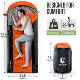Saco de dormir XXL para campistas grandes y altos