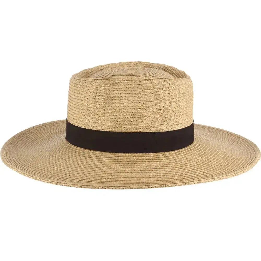 Scala Diego - Sombrero de Sol de Paja para Mujer