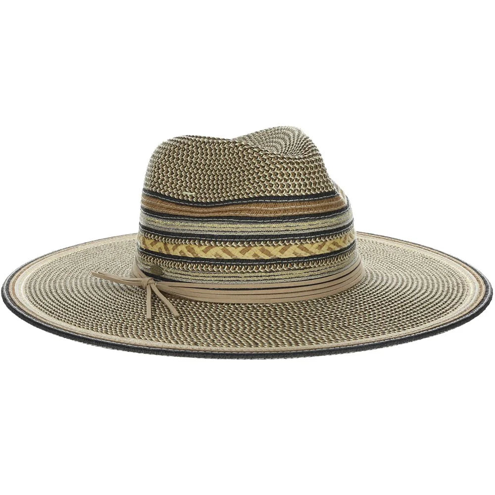 Scala Alento - Sombrero Fedora de Paja de Ala Ancha para Mujer