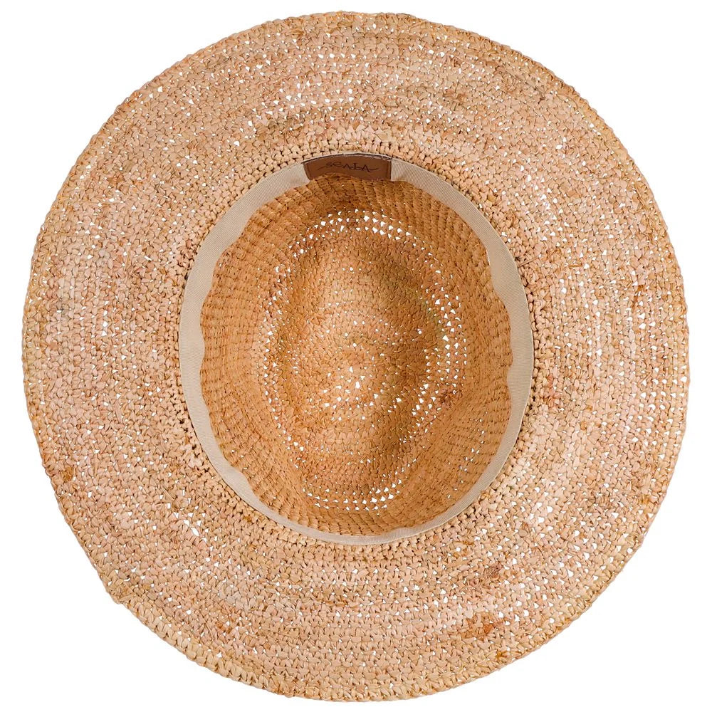 Scala Calla - Sombrero Fedora de Paja para Mujer