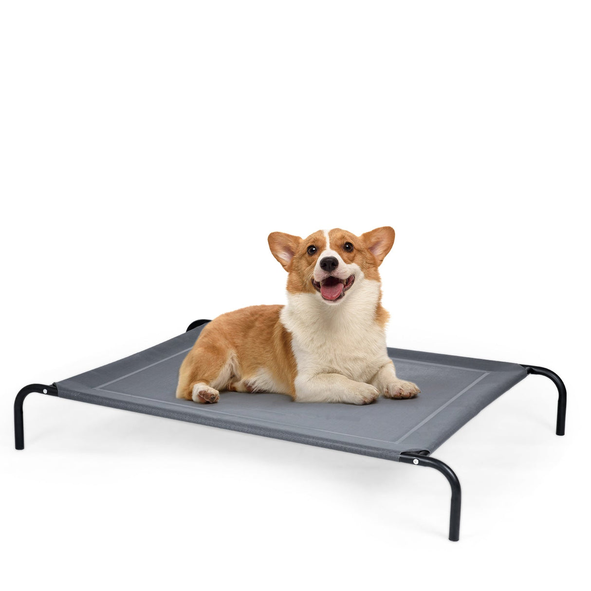 Cama elevada para mascotas, grande, de acero, para interior o exterior