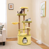 Árbol para Gatos Grande de Aguacate, Torre para Gatos de Varios Niveles con Condominio Privado-Verde