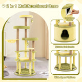 Árbol para Gatos Grande de Aguacate, Torre para Gatos de Varios Niveles con Condominio Privado-Verde