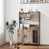 Large Cat Litter Box Enclosure with Display Storage Shelves