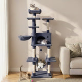 Árbol rascador grande para gatos de interior, torre para gatos de 160 cm de altura