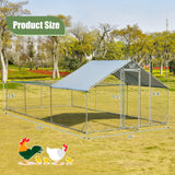 Gallinero Metálico Grande con Cubierta Impermeable y Resistente al Sol