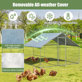Gallinero Metálico Grande con Cubierta Impermeable y Resistente al Sol