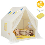 Carpa de juegos grande de 48 x 42 x 50 pulgadas con tapete de algodón lavable, regalo de cumpleaños/vacaciones para niños