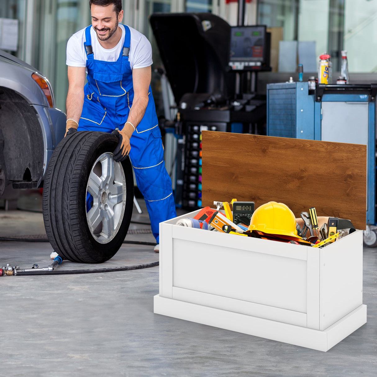 Large Storage Chest with Safety Metal Hinge