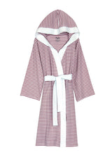 Seaside Serenity Stripe Organic Hooded Short Robe