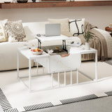 Mesa de centro elevable con compartimento de almacenamiento oculto