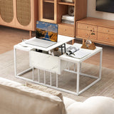Mesa de centro elevable con compartimento de almacenamiento oculto