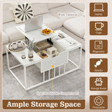 Mesa de centro elevable con compartimento de almacenamiento oculto