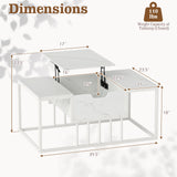 Mesa de centro elevable con compartimento de almacenamiento oculto