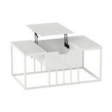 Mesa de centro elevable con compartimento de almacenamiento oculto