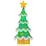 Lighted Christmas Tree Outdoor Indoor 3D Mesh Tree with 34 Colorful Strawberry Bulbs-M