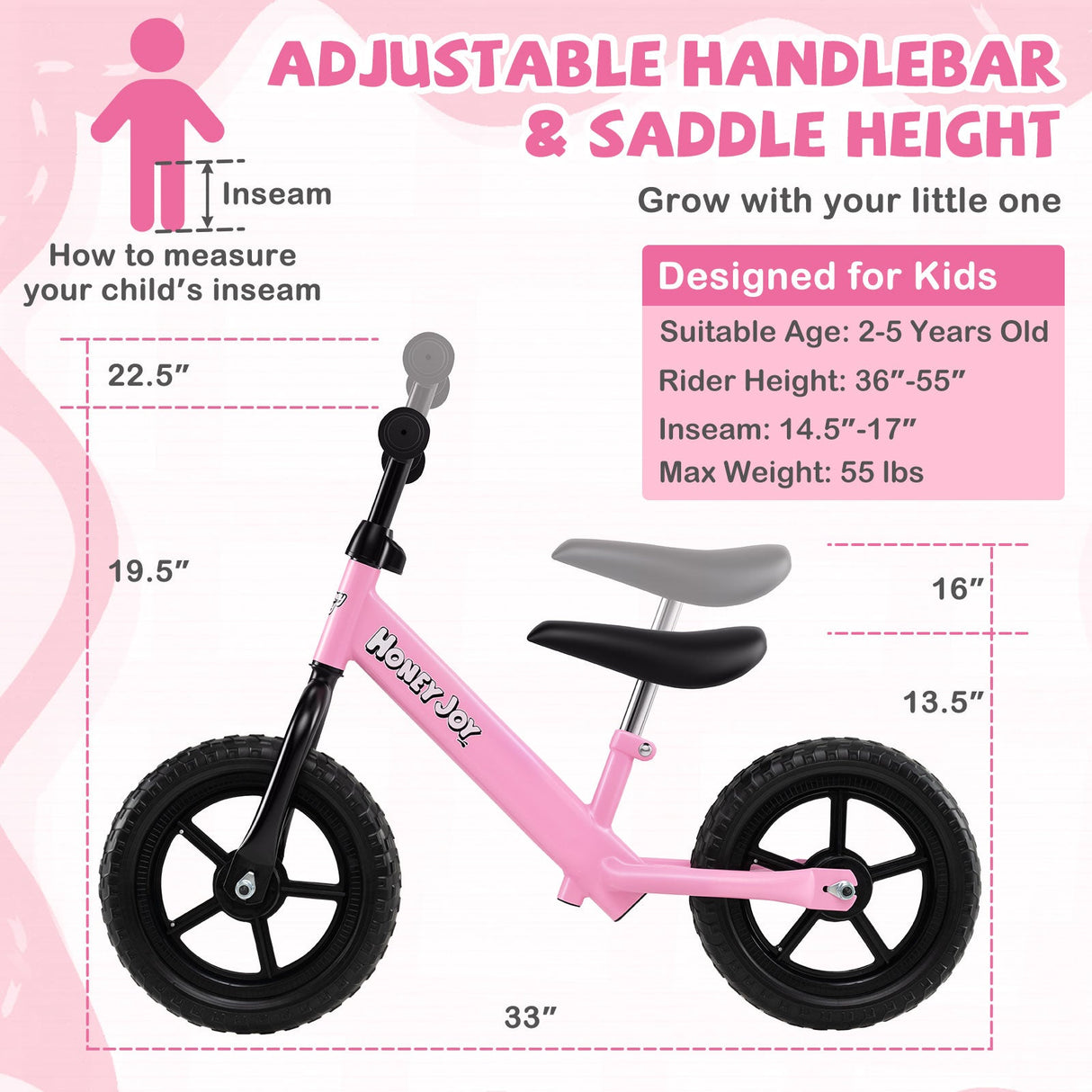 Bicicleta de equilibrio ligera sin pedales para niños pequeños