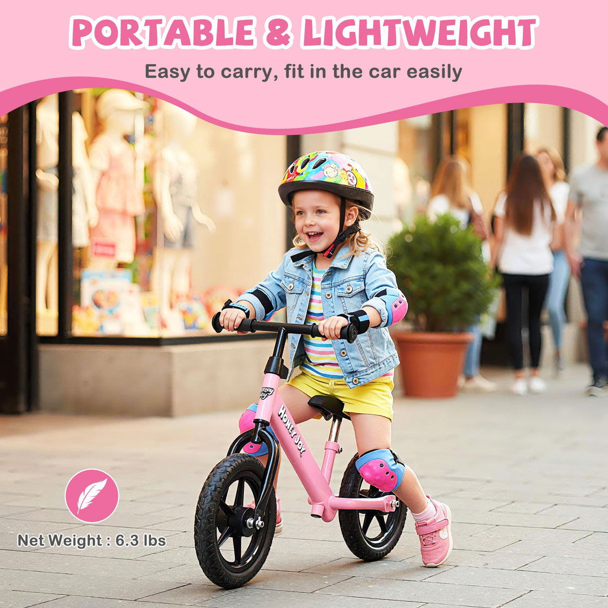 Bicicleta de equilibrio ligera sin pedales para niños pequeños