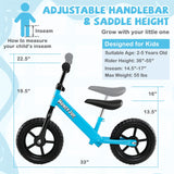 Bicicleta de equilibrio ligera sin pedales para niños pequeños