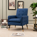 Sillón decorativo de lino con cojín de asiento extraíble