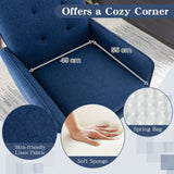 Sillón decorativo de lino con cojín de asiento extraíble