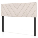 Linen Upholstered Headboard for Full and Queen Size Bed Frames