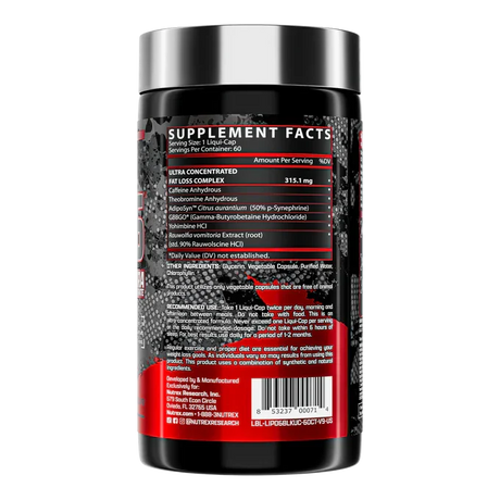 Nutrex LIPO-6 Black Ultra Concentrado, 60 Cápsulas