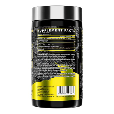 Nutrex LIPO-6 Intense Ultra Concentrado, 60 Cápsulas