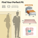 Luxury Fuzzy Plush Rabbit Fur Bubble Blanket for Armchair