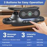Massage Gun Deep Tissue with 3 Switchable Massage Heads and 3 Modes-Black