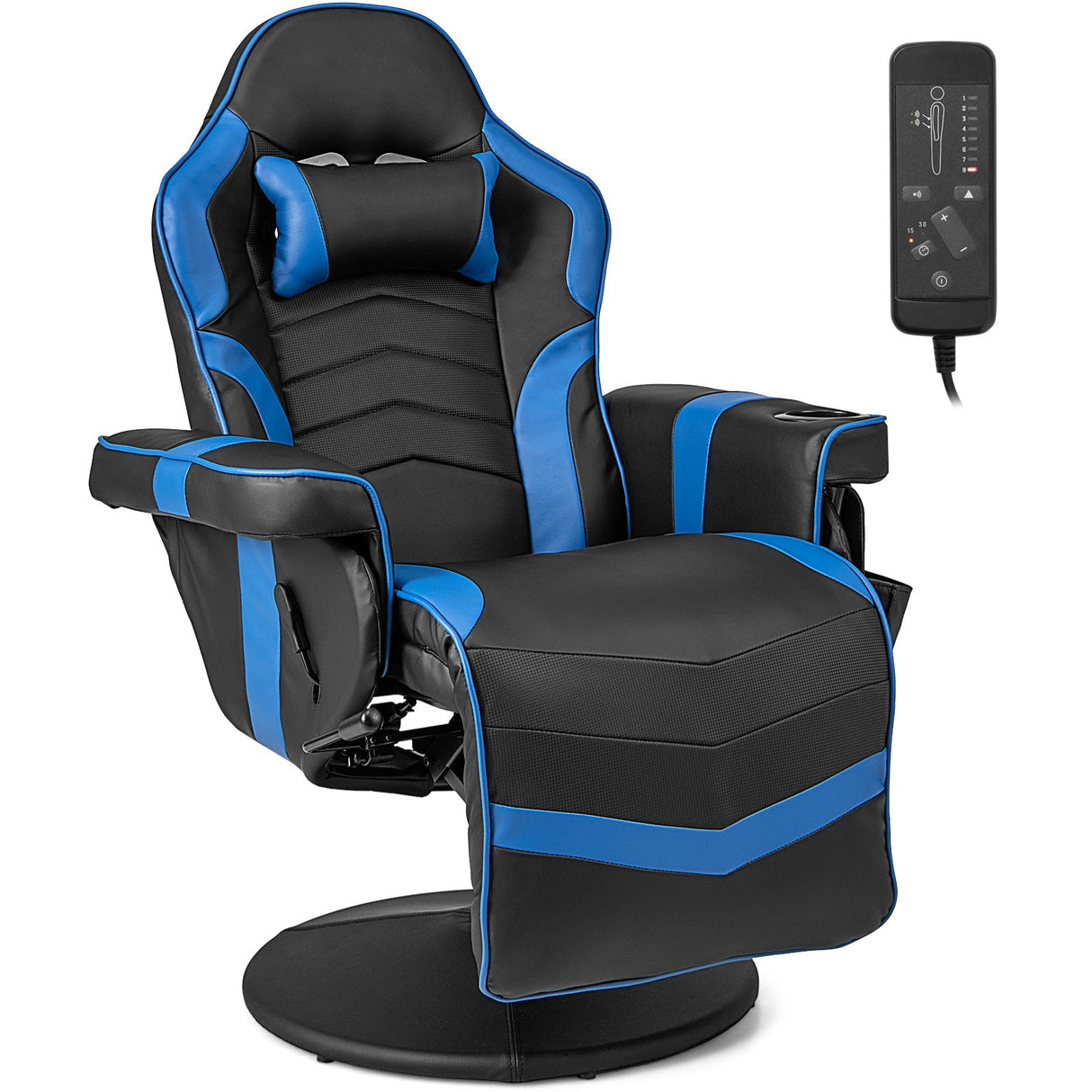 Sillón Reclinable de Masaje para Videojuegos con Altura Ajustable
