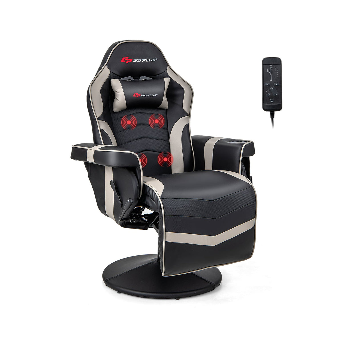 Sillón Reclinable de Masaje para Videojuegos con Altura Ajustable