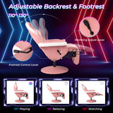 Sillón Reclinable de Masaje para Videojuegos con Altura Ajustable