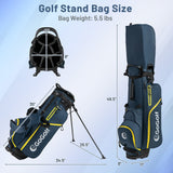 Juego completo de palos de golf para hombre con bolsa - Mano derecha - Amarillo