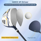 Juego completo de palos de golf para hombre con bolsa - Mano derecha - Amarillo