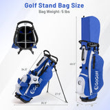 Juego completo de palos de golf y bolsa para hombre con cubiertas para la cabeza y putter - Azul