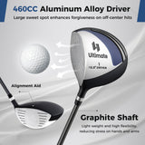 Mens LeftHanded Complete Golf Clubs and Bag Set Portable Lightweight Golf Stand Bag