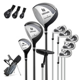 Mens LeftHanded Complete Golf Clubs and Bag Set Portable Lightweight Golf Stand Bag