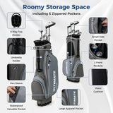 Mens LeftHanded Complete Golf Clubs and Bag Set Portable Lightweight Golf Stand Bag