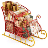Cesto metálico de Papá Noel para Navidad de 2 niveles, trineo de almacenamiento de regalos de Papá Noel