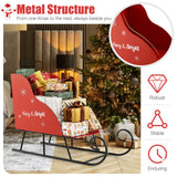 Cesta de trineo de Papá Noel de metal para Navidad, trineo de Papá Noel para guardar regalos de Navidad