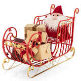 Trineo de metal de Papá Noel con gran área de carga para regalos