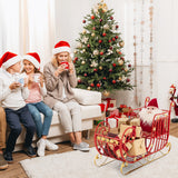 Trineo de metal de Papá Noel con gran área de carga para regalos