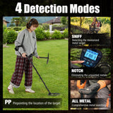 Detector de metales con pantalla LCD retroiluminada y chip DSP avanzado