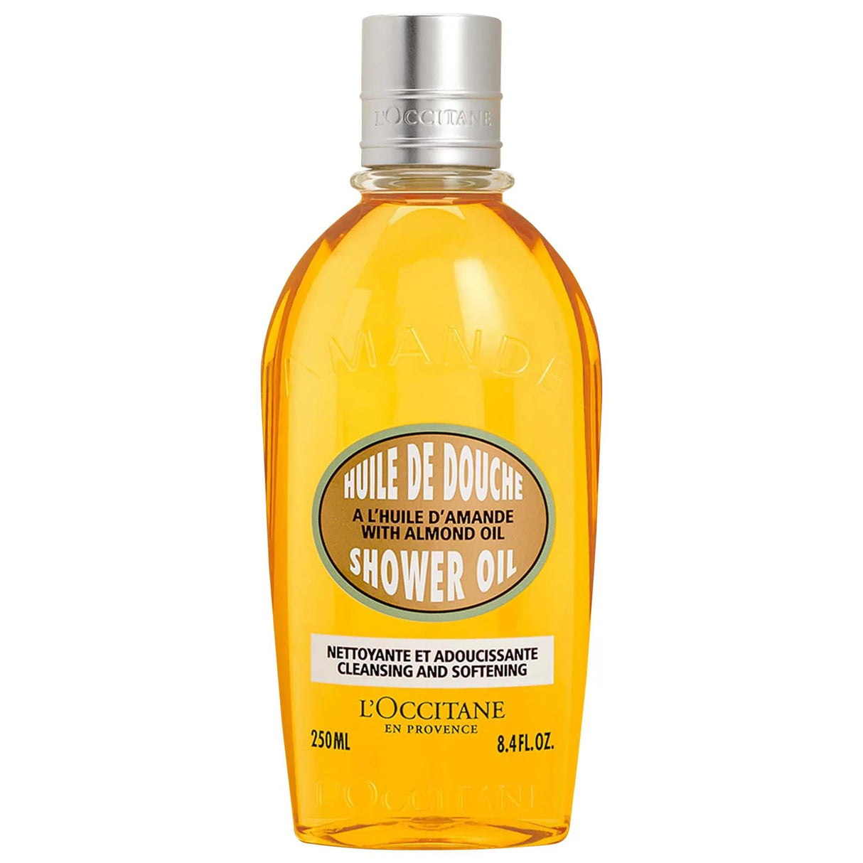 Cleansing And Softening Refillable Shower Oil With Almond Oil - Moisturizing Body Cleanser for Dry Skin
