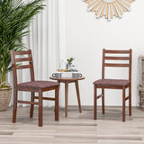 Juego de 2 sillas de comedor de madera de mediados de siglo-Espresso