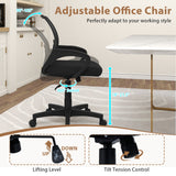 Mid-Back Mesh Office Chair Ergonomic Computer Chair with Lumbar Support-Black