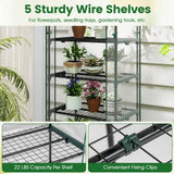 Mini Greenhouse Portable Plant Grow House with 5 Tier Shelves