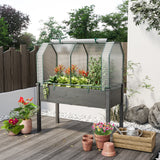 Mini invernadero de 47.5 x 21.5 x 24 pulgadas con puerta enrollable con cremallera