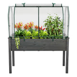 Mini invernadero de 47.5 x 21.5 x 24 pulgadas con puerta enrollable con cremallera